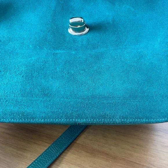 Coach Marlie Top Handle Satchel Kelly Green Leather & Suede - Picture 14 of 17